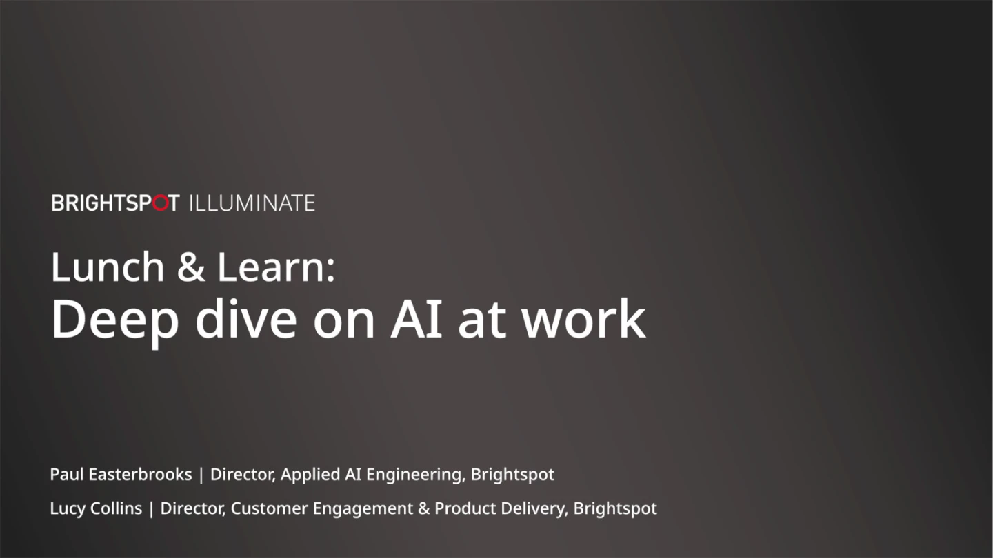 Brightspot Illuminate user conference session slide