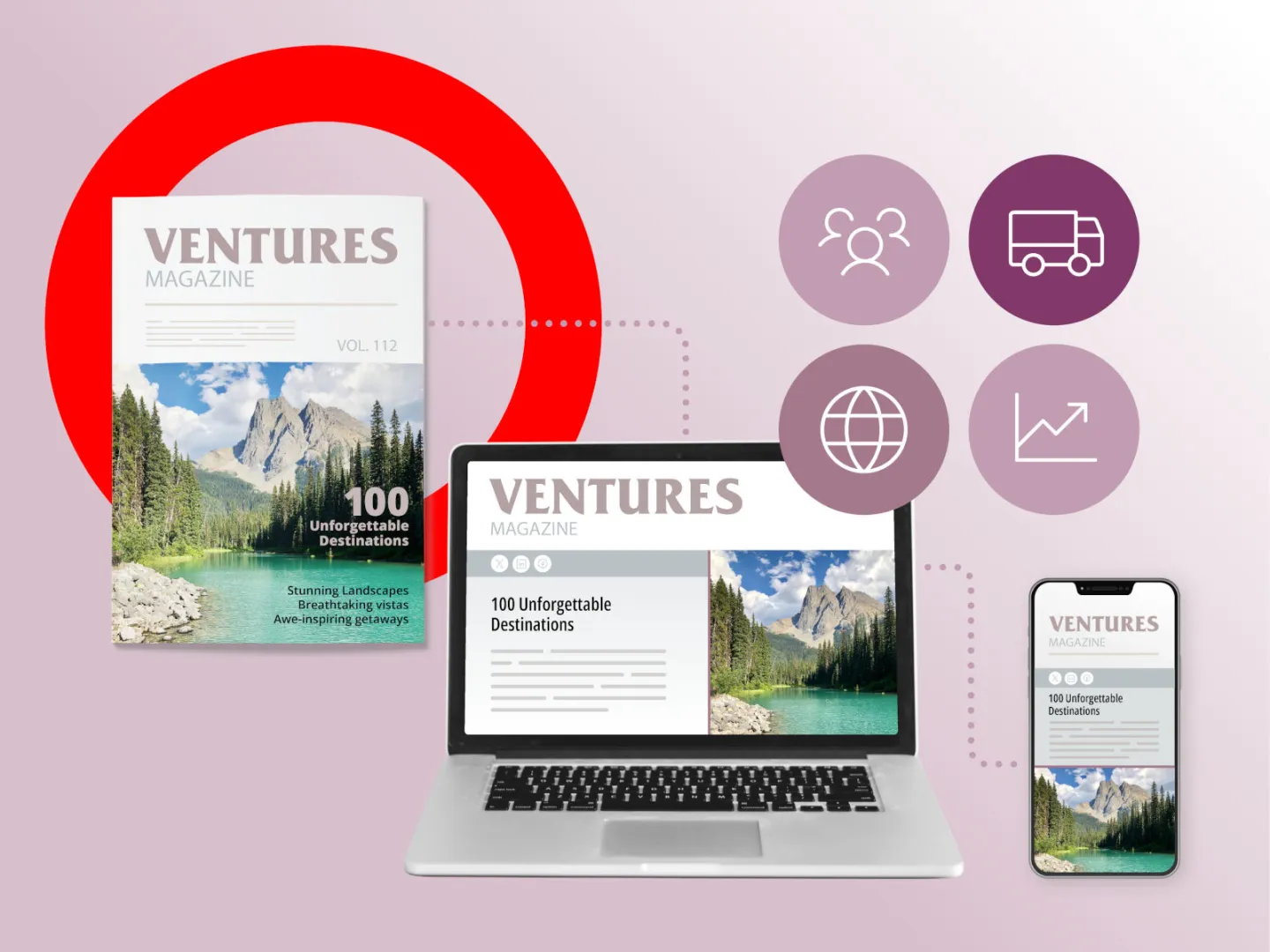 illustration depicting various digital capabilities necessary for digital transformation