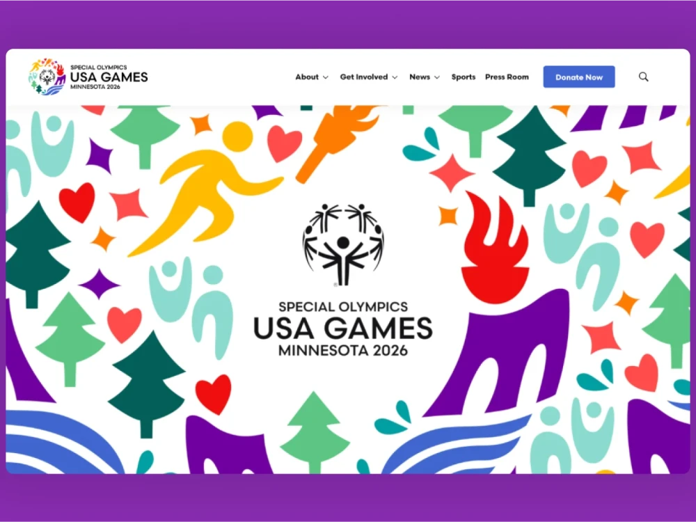 screenshot of the Special Olympics 2026 USA Games website