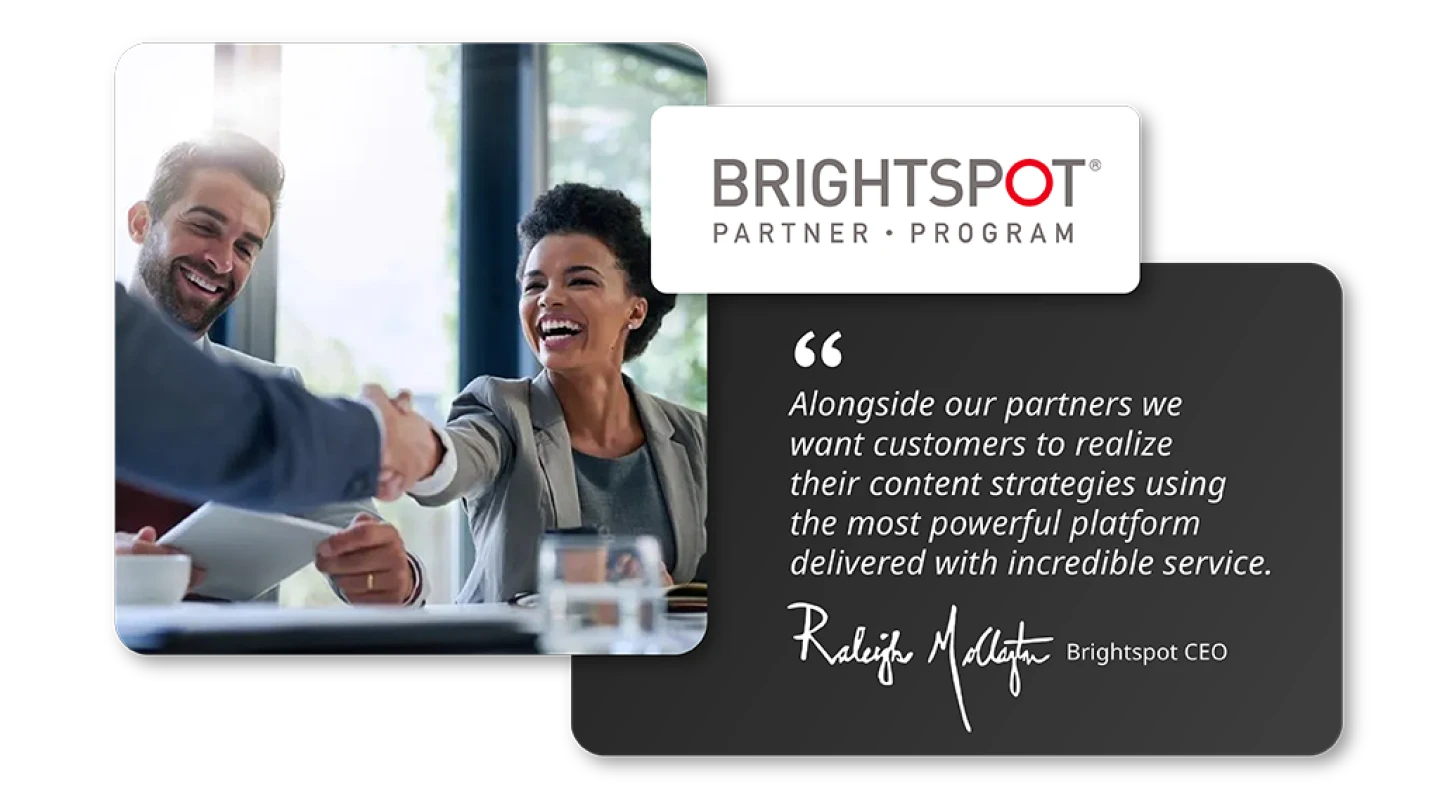 Brightspot Partner Program promo graphic