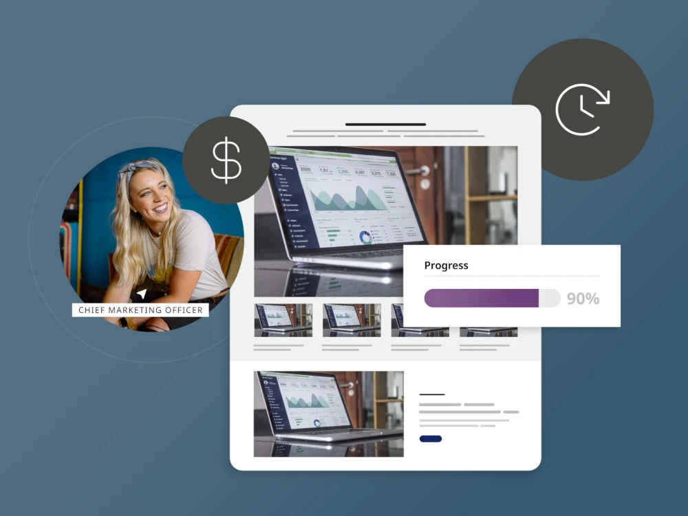 illustration depicting essential marketing features for websites
