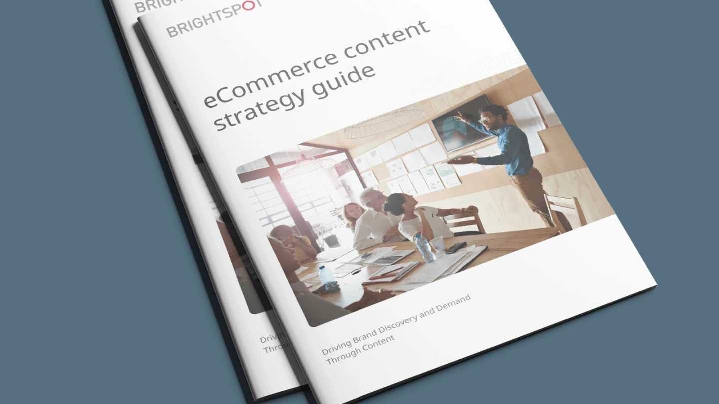 cover of "E-commerce content strategy guide" whitepaper