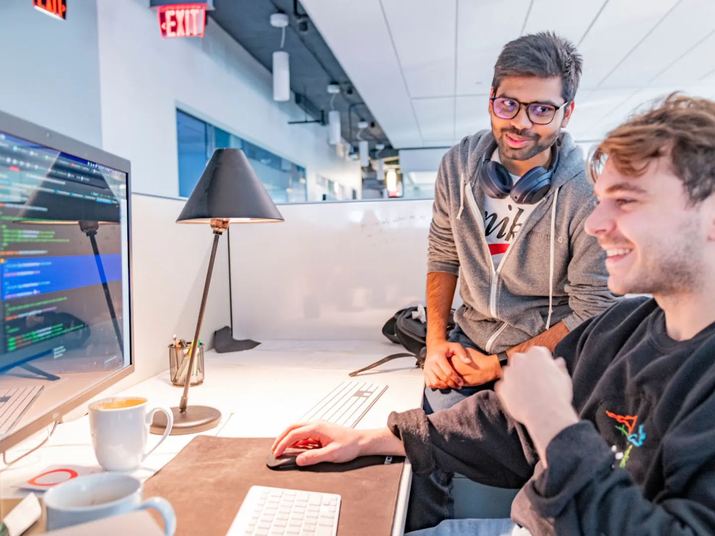 Brightspot developers working at the Brightspot office in Reston, VA