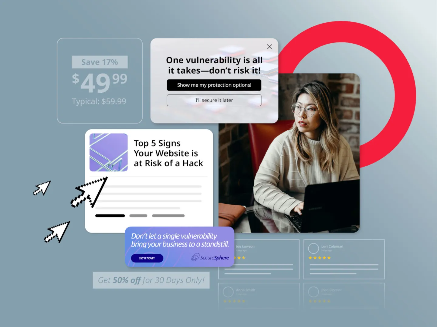 illustration depicting factors that contribute to digital decision-making and content marketing