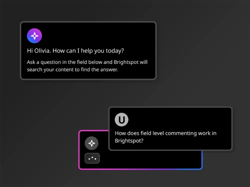 examples of AI prompt bubbles with questions