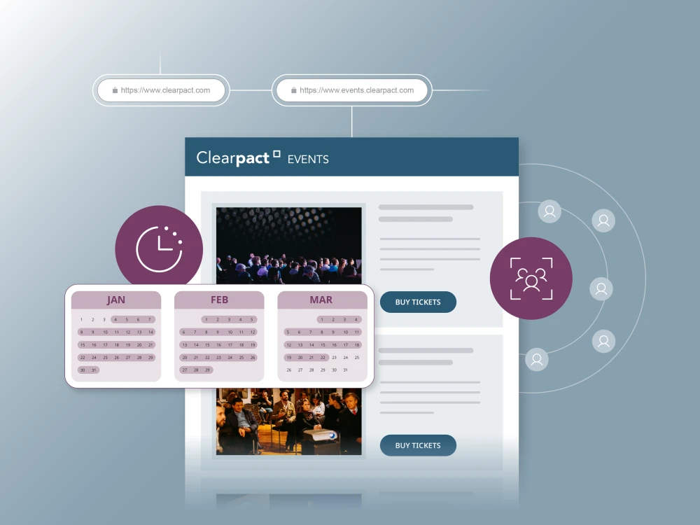 illustration depicting the differences between a website and microsite