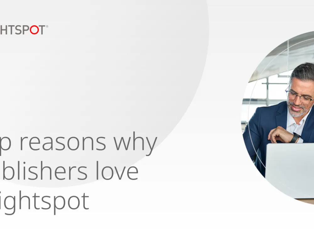 promo graphic for top reasons why publishers love Brightspot CMS video