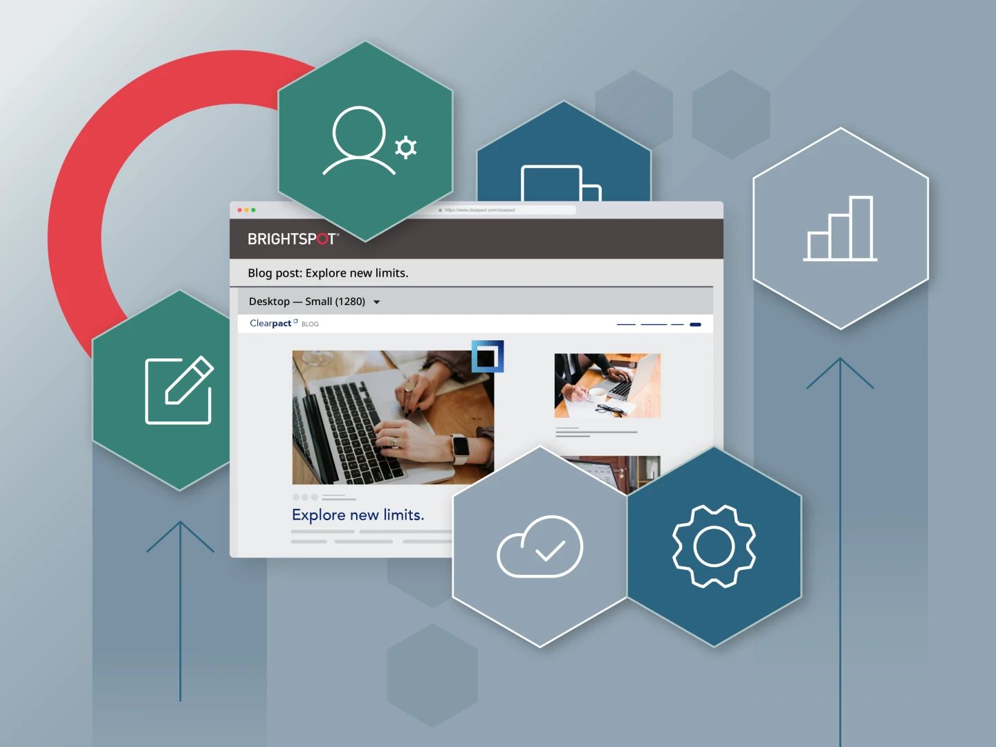 illustration to help show various facets of a digital experience platform (DXP)