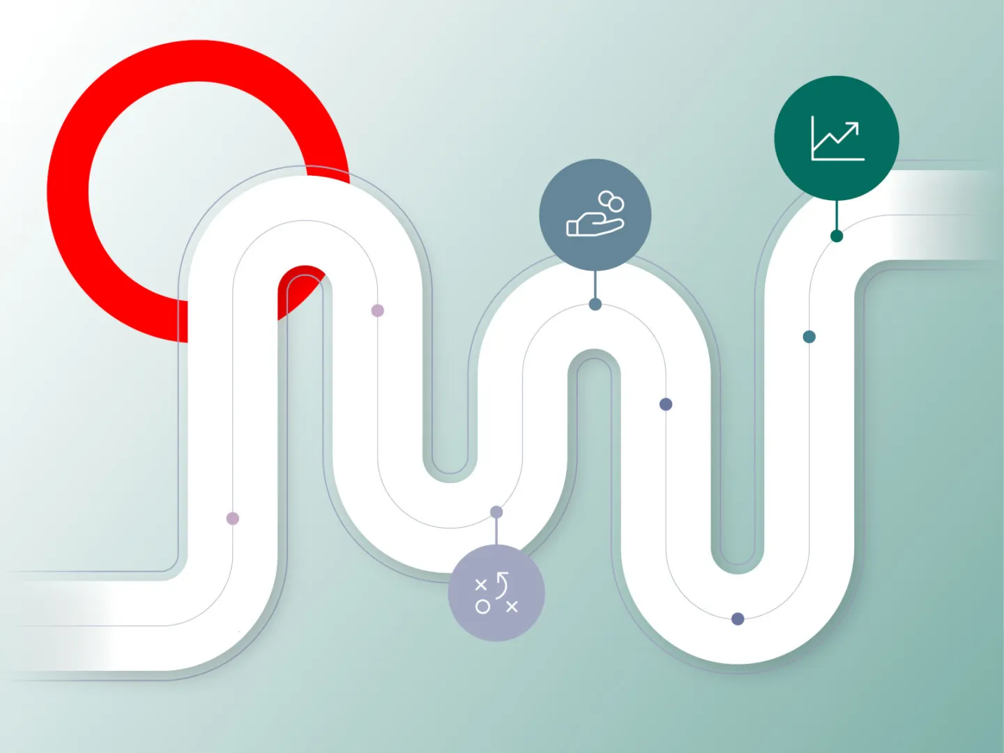 digital transformation road map illustration