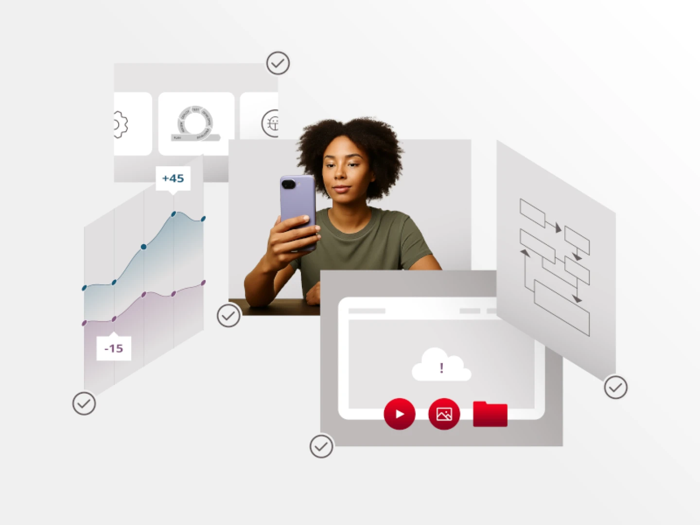 illustration depicting factors to consider when selecting a new CMS