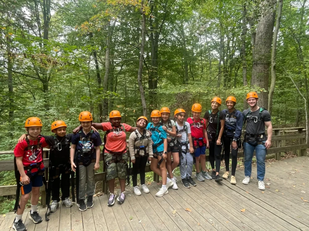 Brightspot volunteers and camp participants at Camp Highroad in Middleburg, Virginia