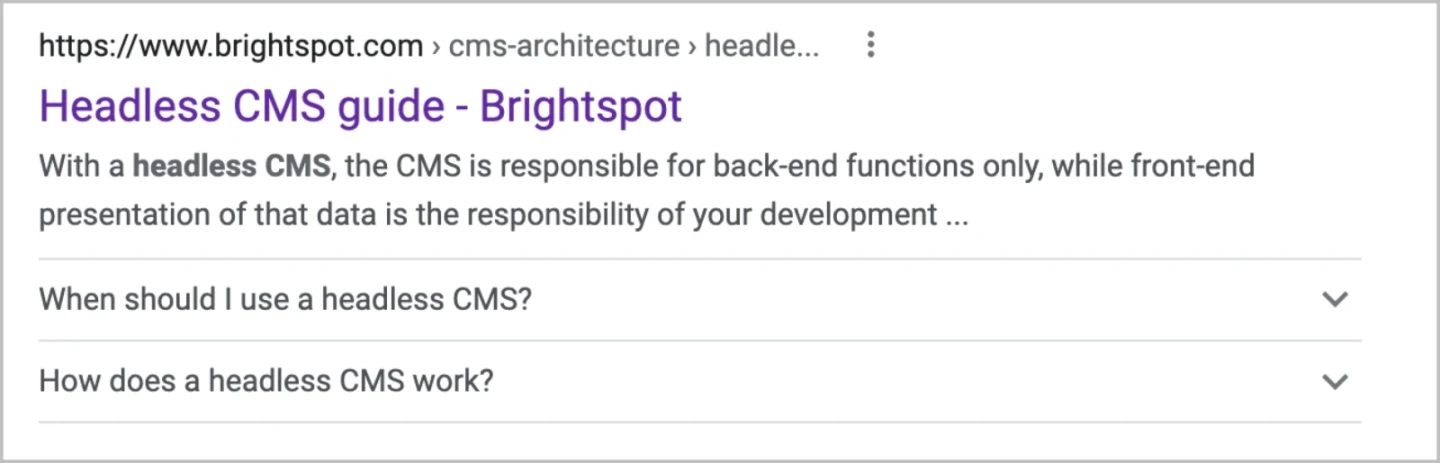SEO checklist screenshot