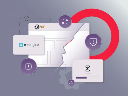 illustration depicting dispute between WordPress and WP Engine and impact on enterprises
