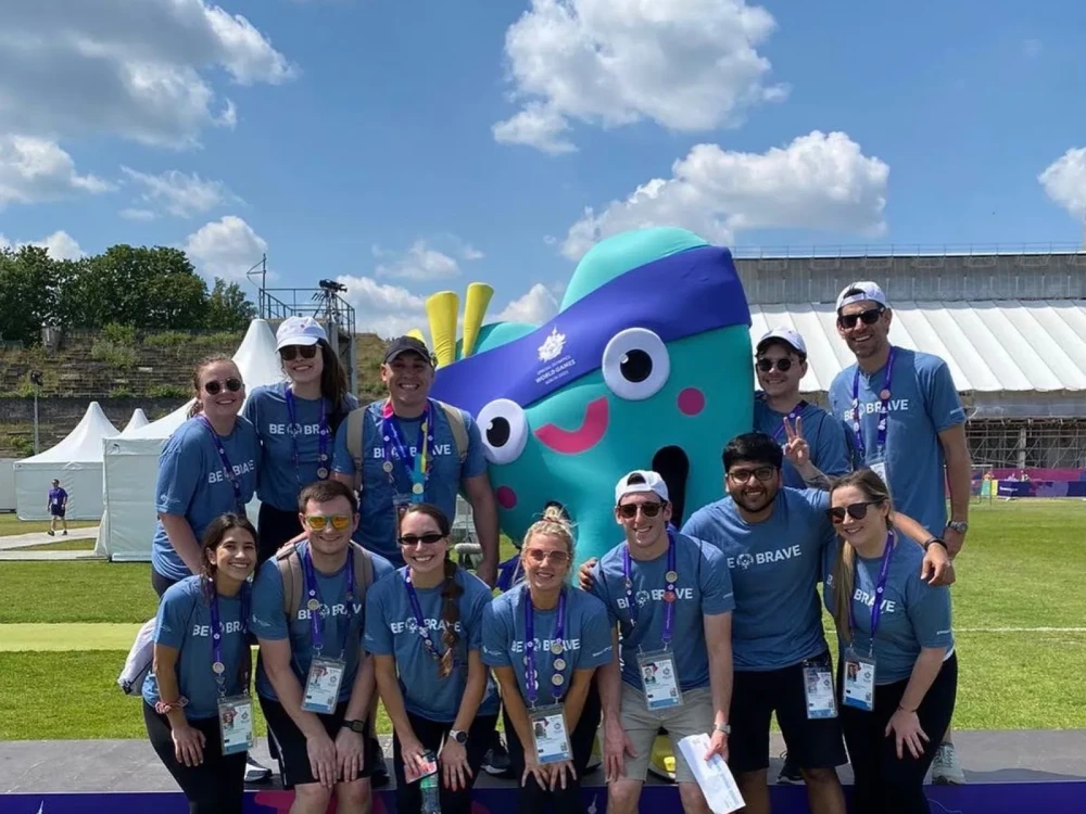 Brightspot volunteers at the 2023 Special Olympics World Games in Berlin, Germany