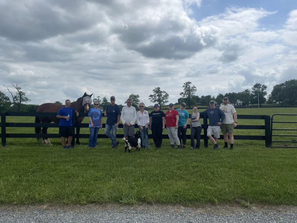 Brightspot volunteers at Boulder Crest’s Bluemont, VA, campus