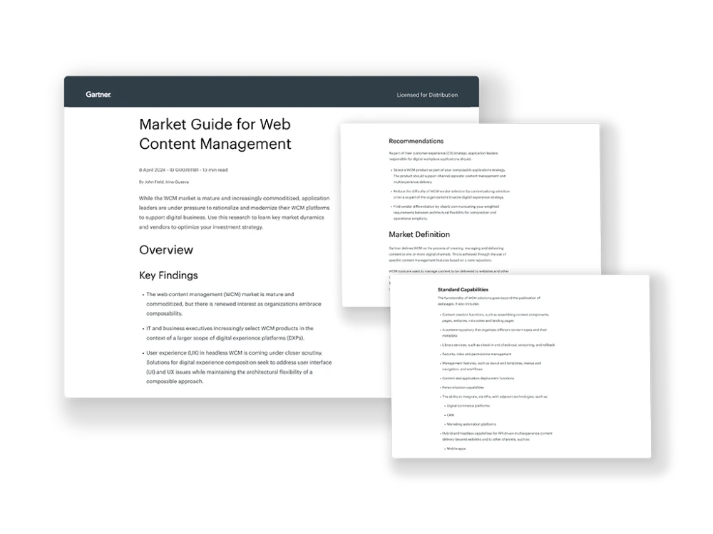 2024 Gartner® Market Guide for Web Content Management graphic