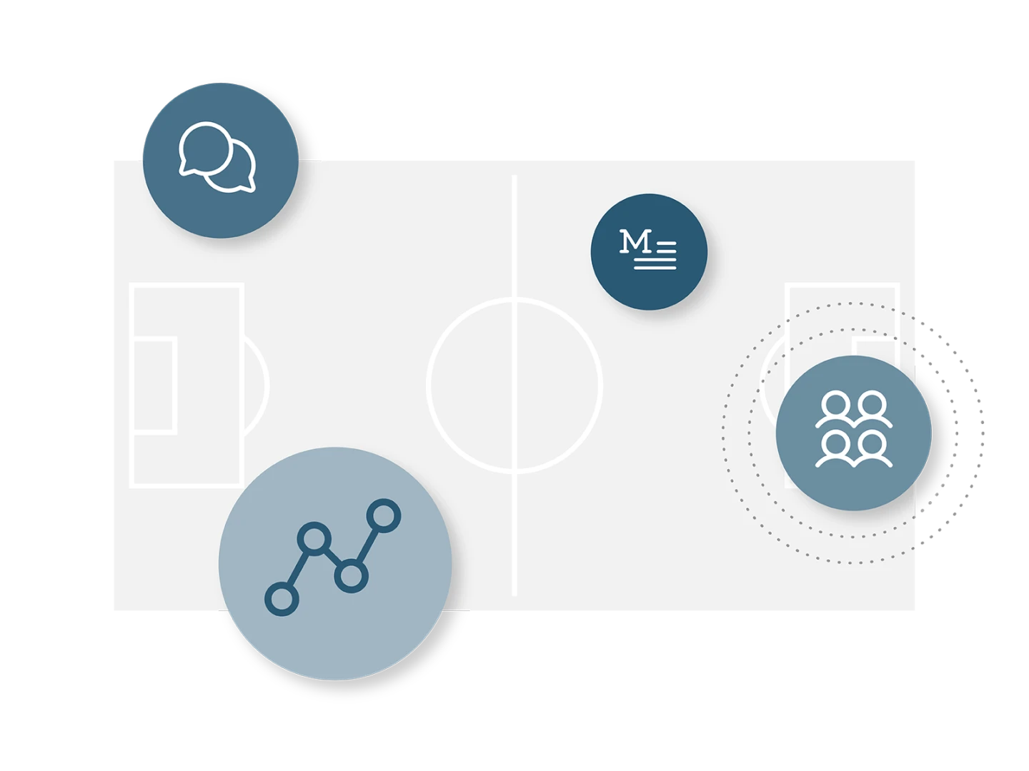 illustration of CMS capabilities for sports companies