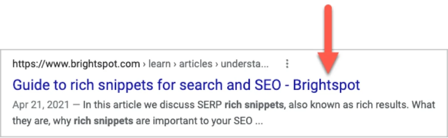 example of rich snippet in Google search results